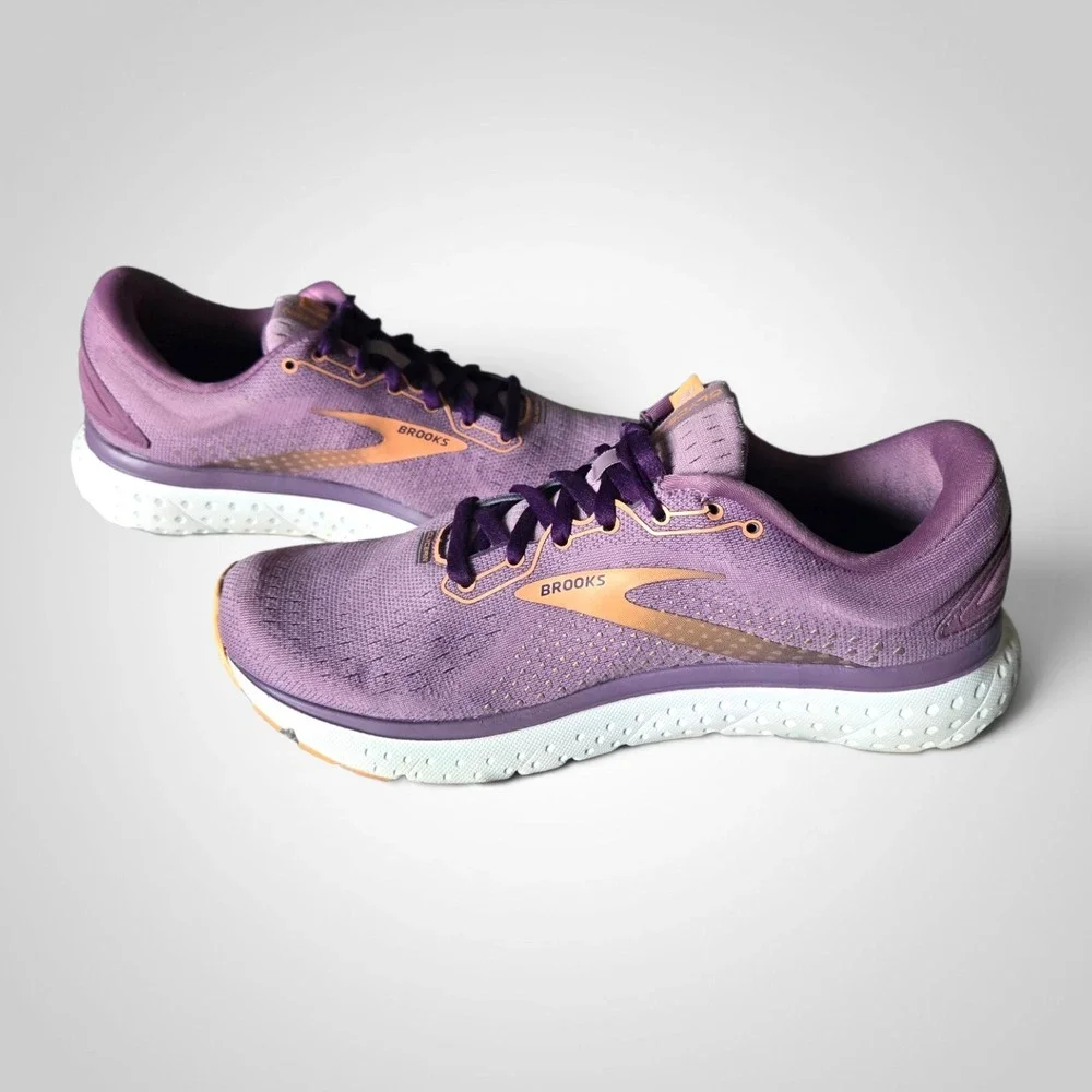 Brooks Glycerin 18 Womens Running Shoes Purple Orange Size 9